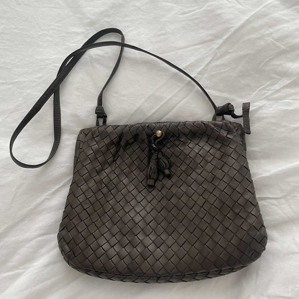 Bottega Veneta Dark Brown Crossbody Bag